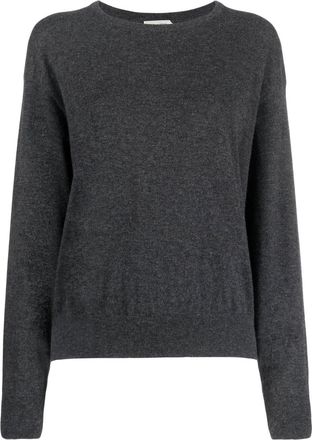 Saint Laurent crew-neck jumper - women - Fabric/Cashmere - L - Grey