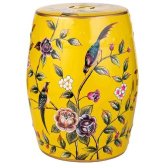 Wanderlust Deco Taburete de ceramica amarillo d33x44.5