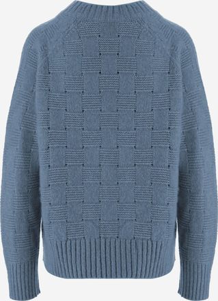 Allude Womens Cashmere And Silk Sweater Light Blue