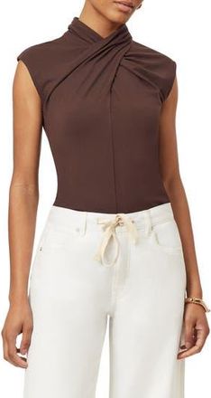 Scotch & Soda Draped Neck Top in Hot Fudge at Nordstrom Rack, Size Large