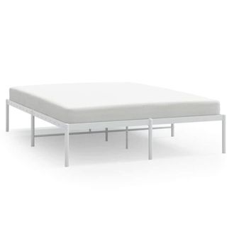 Berkfield Home Metal Bed Frame White 160x200 cm
