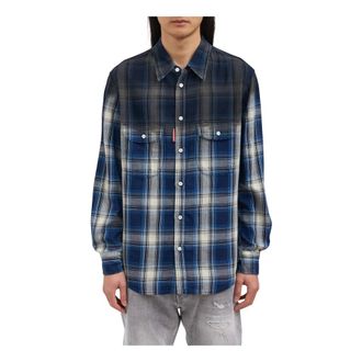 Dsquared2 Casual Shirts, male, Multicolor, Size: L Camicia Canadian Vintage
