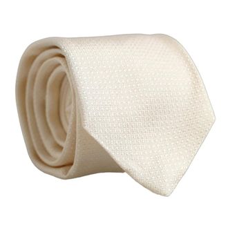 Dolce & Gabbana Necktie - Heren - Accessoires - Beige - Maat: ONE Size Zijde