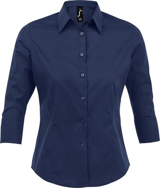 SOLS Dames/dames Effect 3/4 mouw passend werkoverhemd (Donkerblauw)
