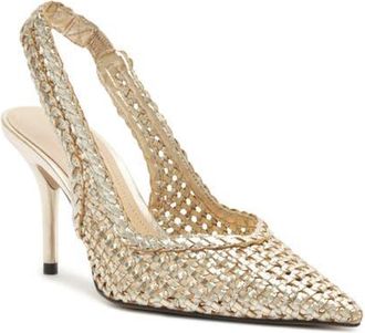 Arezzo Eva Slingback Stiletto Pump in Platino at Nordstrom, Size 6.5