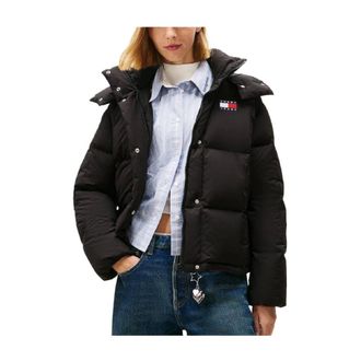 Tommy Hilfiger Jassen, Dames, Zwart, XS, Polyester, Alaska Puffer Jacket