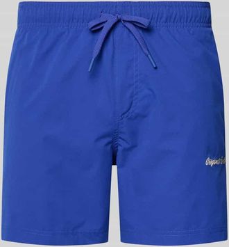 Jack & Jones Jack & Jones Badehose mit Label-Stitching Modell MAUI in Royal, Gr&ouml;&szlig;e XXL