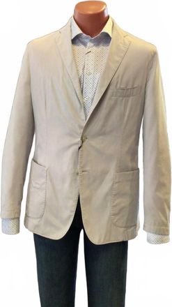 Patrick Assaraf Mens Two Button Blazer In Oyster