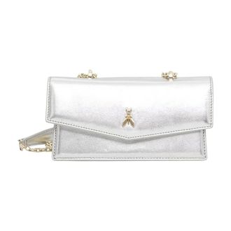 Patrizia Pepe Schoudertas - Dames - Tassen - Grijs - Maat: ONE Size Leer