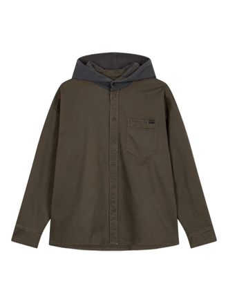 STUDIO TOMBOY hooded long-sleeve shirt - Groen