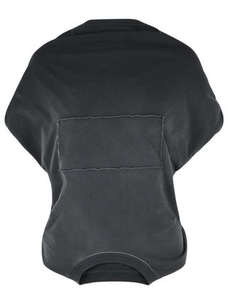 Maison Margiela Dark Grey Twisted Upside-Down Cotton Top