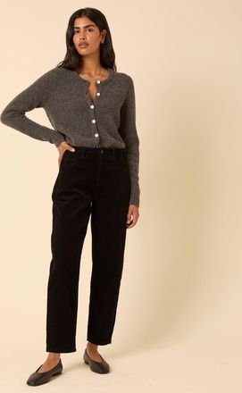 Nobody's Child Black Cord Putney Barrel Leg Jeans