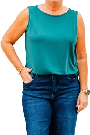 Multiples High Neck Tank Top In Green