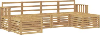 vidaXL Conjunto De Sof&aacute;s De Exterior 5 Uds. Blanco Vidaxl