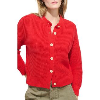 Alex Mill Chunky Cotton Cardigan in Tomato at Nordstrom, Size X-Large