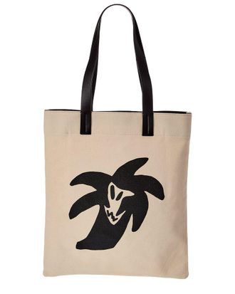Palm Angels Hunter Canvas & Leather Shopping Bag