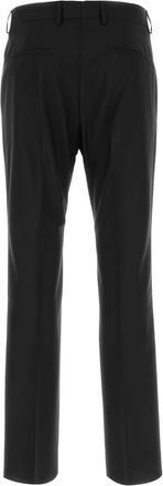 Valentino Garavani Mens Wool Blend Trousers Black Mohair