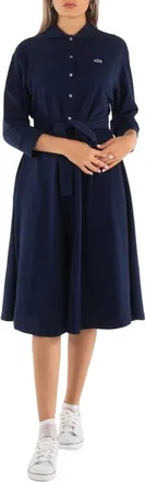 Lacoste Logo-Embroidered 3/4 Sleeve Polo Dress, Brand Size 36 (US Size 2)