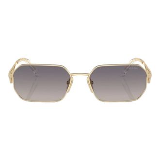 Prada Sunglasses, female, Yellow, Size: 58 MM Pale Gold Mirrored Sungles