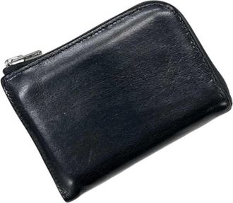 Herm&egrave;s Black Box Calf Leather Coin Purse/Coin Case (Pre-Owned)