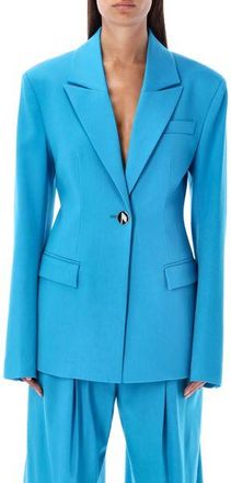 The Attico Womens Blue Cool Wool Blazer - Marine - Size EU 34 (Womens)