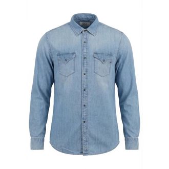 Replay Denim Shirts, male, Blue, Size: 3XL Regular-fit Denim Shirt