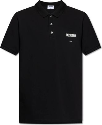 Moschino Polo met logo - Heren - Polos - Zwart - M - Katoen - Tops