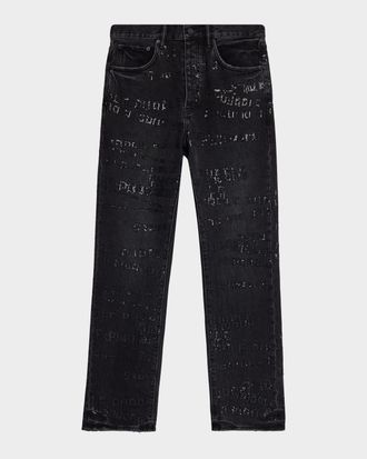 Purple Men & apos;s P011 Sequins Wordmark Jeans