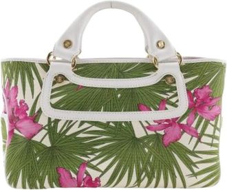 Celine Pre-owned Boogie Canvas Handtas - Dames - Vintage Handtas - Groen - ONE Size - Vintage