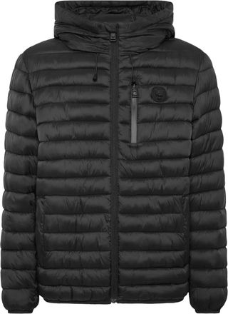 Plein Sport Piumino Bollo Tiger con cappuccio - Nero