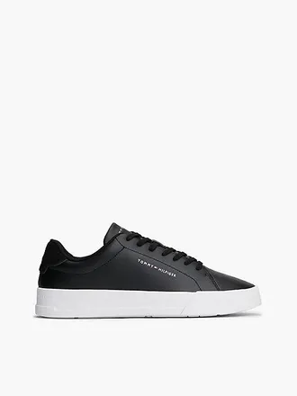 Tommy Hilfiger Logo Court Trainers With Leather