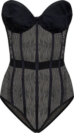 Room76 sweetheart neck bodysuit - Black