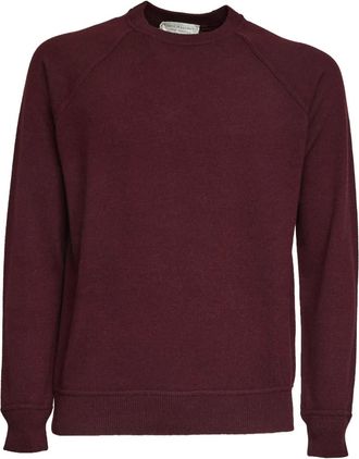 FILIPPO DE LAURENTIIS raglan-sleeve crew-neck sweatshirt - men - Virgin Wool/Cashmere - 54 - Red