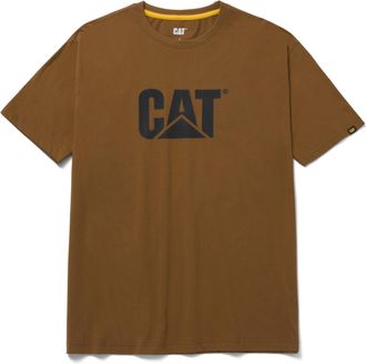 CAT Caterpillar Clothing CAT Workwear Mens Classic Trademark Durable Shape Retaining T-Shirt Bronze