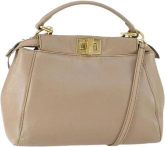 Fendi Pre-owned Handbags, female, Beige, Size: ONE SIZE Pre-owned Vintage Handbag