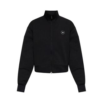adidas Adidas by Stella McCartney, Training Jackets, female, Black, Size: S Knitted Track Top
