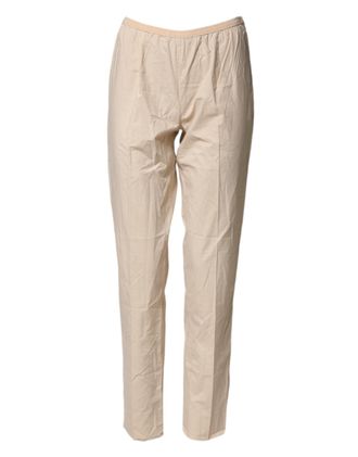 Ql2 Quelledue Cotton High Waist Straight Chino Trouser Womens Pants (Pre-Owned)