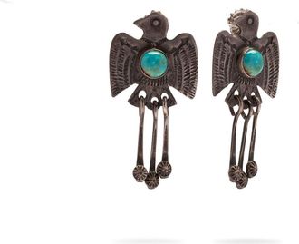 Fortela Turquoise Bird Navajo Earrings in Silver at Nordstrom
