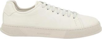 Ferragamo Leren Sneakers met Iconisch Monogram - Heren - Sneakers - Wit - 41 EU - Leer - Schoenen