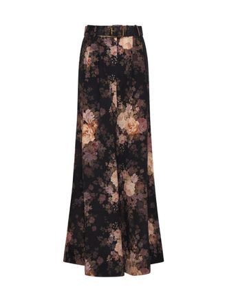 Zimmermann Illustration Tuck Silk Trousers
