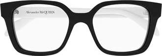 Alexander McQueen AM0358O003 Square Full Rim Eyeglasses - Black