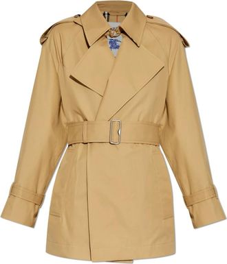 Burberry Katoenen Trenchcoat - Dames - Trenchcoats - Beige - S - Katoen - Jassen