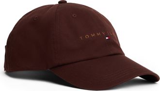 Tommy Jeans Baseball Cap TOMMY JEANS TJM LINEAR LOGO CAP, braun (rich braun), Web, Baumwolle, Caps Baseball Cap, UNISEX Klemmverschluss, grosse Logostickerei