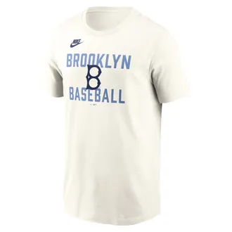 Nike Brooklyn Dodgers Cooperstown 70s Inspired Nike Mens MLB T-Shirt in Brown | N19911KKB-9V0