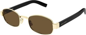 Saint Laurent Ladies Black Oval Sunglasses SL706 001