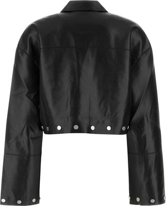 Nanushka Womens Kassie Jacket Black Polyester Polyurethane