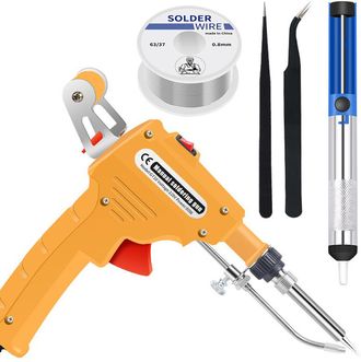 OEM Kit De Soldador Electr&oacute;nico De 60 W, Bomba Desoldadora, Cables De Soldadura, Soporte Y Destornillador Phillips Para Reparaci&oacute;n De Autom&oacute;viles (amarill