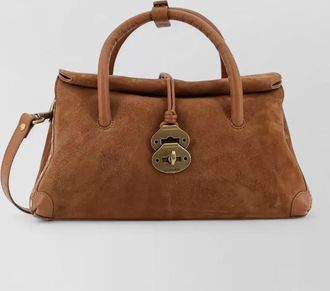 Zanellato dotta suede shoulder bag double handle