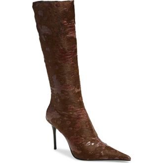 Jeffrey Campbell Proposal Pointed Toe Boot in Brown Croco at Nordstrom Rack, Size 8