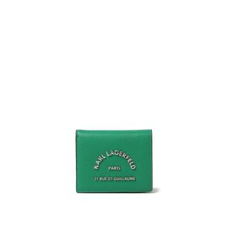 Karl Lagerfeld RSG Metal Small Bifold Wallet - female - Karl Lagerfeld - Wallets & Cardholders - Green - ONE SIZE - Accessories